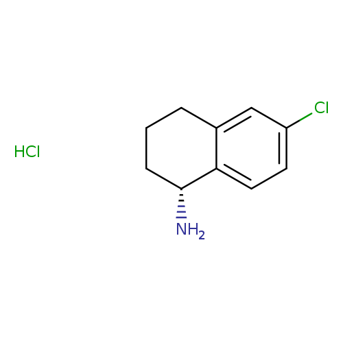Clc1ccc2c(c1)CCC[C@H]2N.Cl