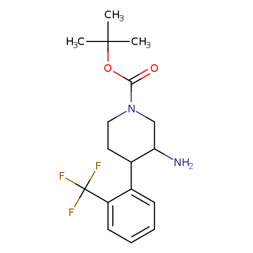 NC1CN(CCC1c1ccccc1C(F)(F)F)C(=O)OC(C)(C)C