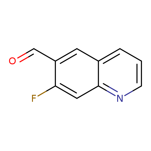 O=Cc1cc2cccnc2cc1F