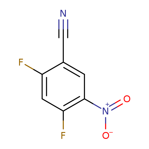 N#Cc1cc([N+](=O)[O-])c(cc1F)F