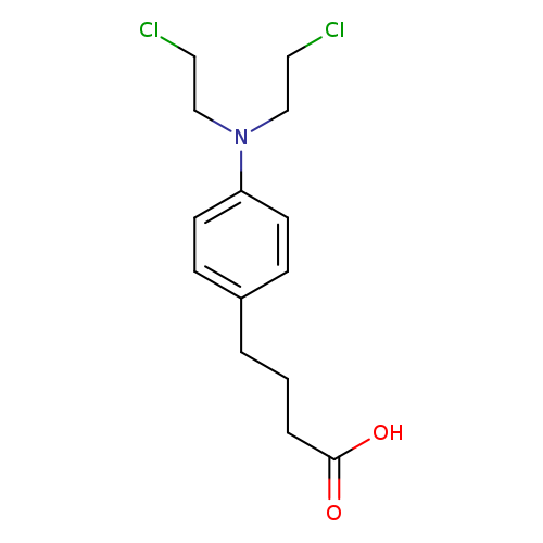 ClCCN(c1ccc(cc1)CCCC(=O)O)CCCl