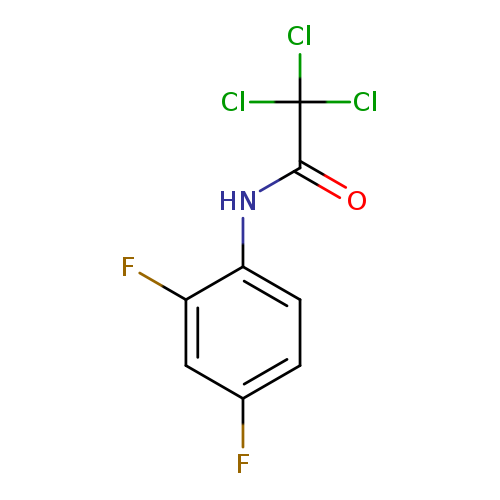 Fc1ccc(c(c1)F)NC(=O)C(Cl)(Cl)Cl