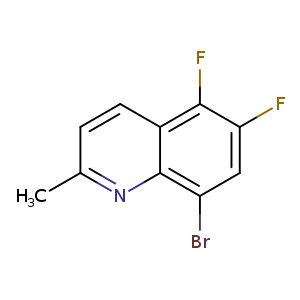 Cc1ccc2c(n1)c(Br)cc(c2F)F