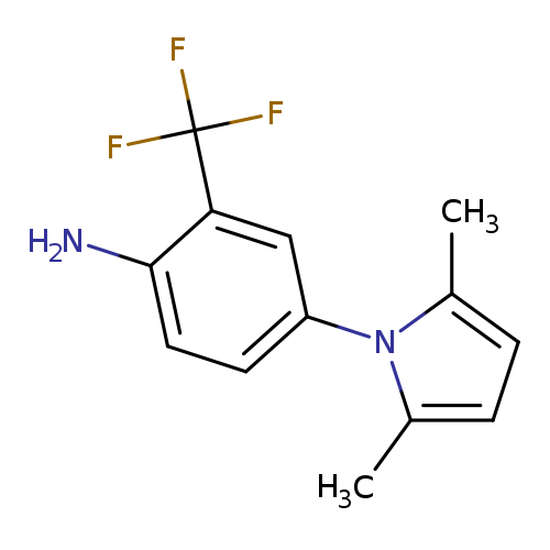 Nc1ccc(cc1C(F)(F)F)n1c(C)ccc1C