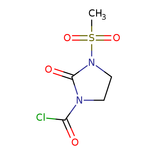 ClC(=O)N1CCN(C1=O)S(=O)(=O)C