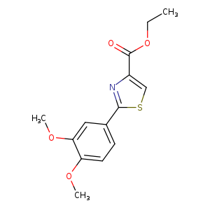 CCOC(=O)c1csc(n1)c1ccc(c(c1)OC)OC