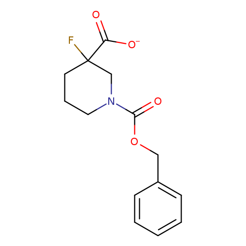 O=C(N1CCCC(C1)(F)C(=O)[O-])OCc1ccccc1