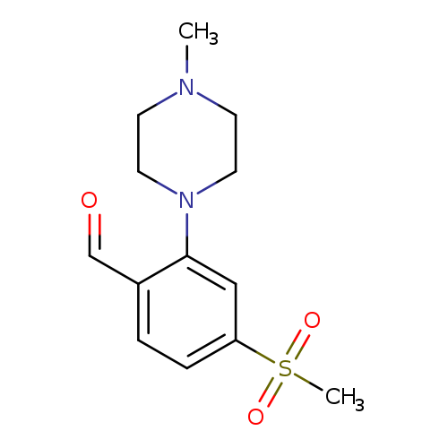 O=Cc1ccc(cc1N1CCN(CC1)C)S(=O)(=O)C