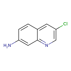 Nc1ccc2c(c1)ncc(c2)Cl