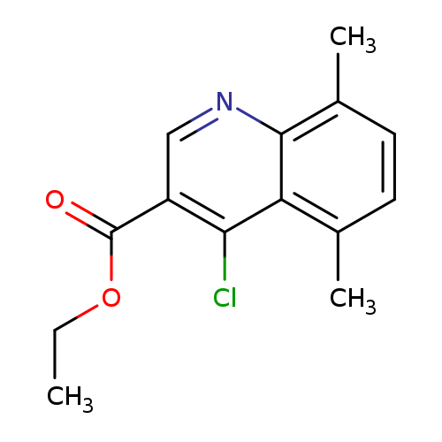 CCOC(=O)c1cnc2c(c1Cl)c(C)ccc2C