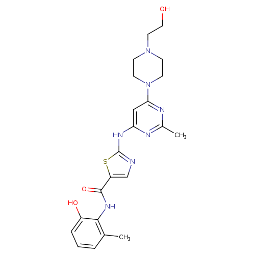 OCCN1CCN(CC1)c1cc(nc(n1)C)Nc1ncc(s1)C(=O)Nc1c(C)cccc1O