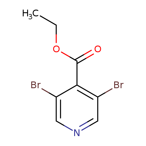 CCOC(=O)c1c(Br)cncc1Br