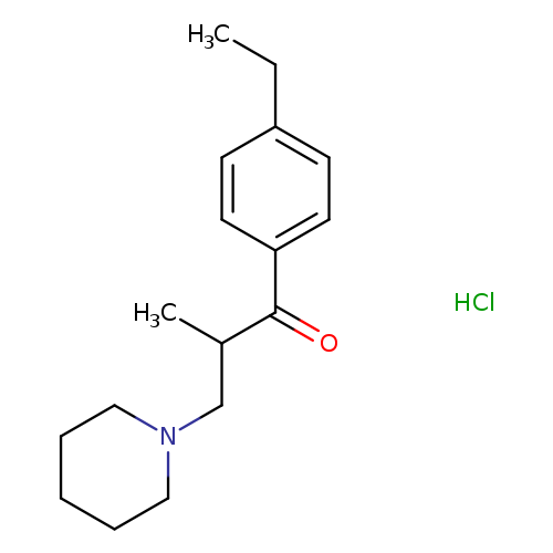 CCc1ccc(cc1)C(=O)C(CN1CCCCC1)C.Cl