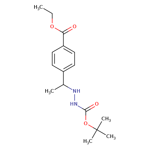 CCOC(=O)c1ccc(cc1)C(NNC(=O)OC(C)(C)C)C