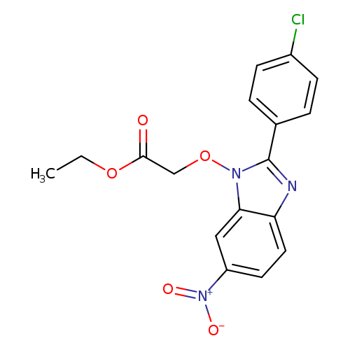CCOC(=O)COn1c(nc2c1cc(cc2)[N+](=O)[O-])c1ccc(cc1)Cl