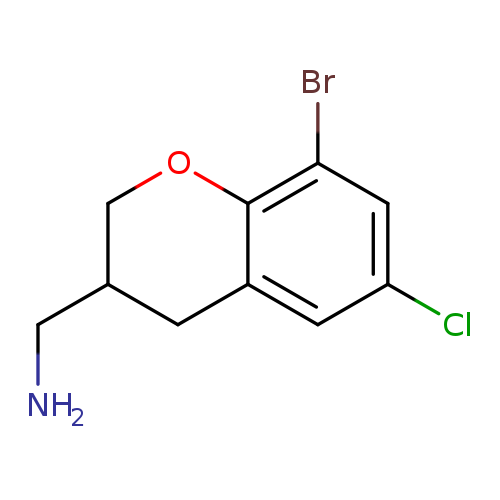NCC1COc2c(C1)cc(cc2Br)Cl
