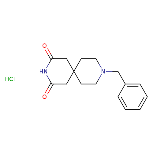 O=C1NC(=O)CC2(C1)CCN(CC2)Cc1ccccc1.Cl