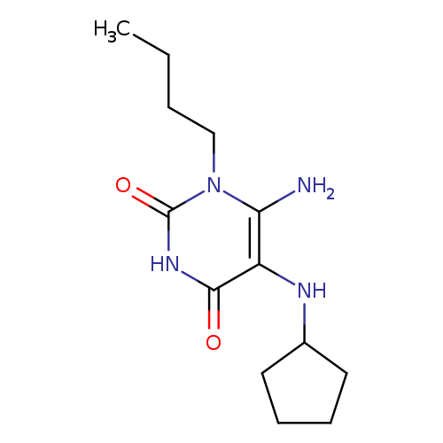 CCCCn1c(=O)[nH]c(=O)c(c1N)NC1CCCC1