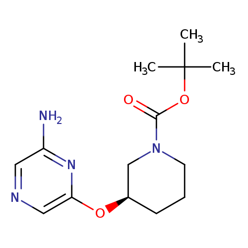 O=C(N1CCC[C@H](C1)Oc1cncc(n1)N)OC(C)(C)C