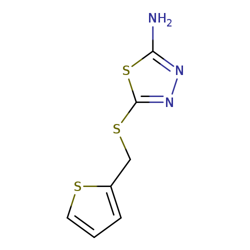 Nc1nnc(s1)SCc1cccs1