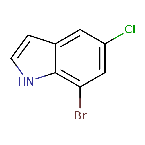 Clc1cc(Br)c2c(c1)cc[nH]2