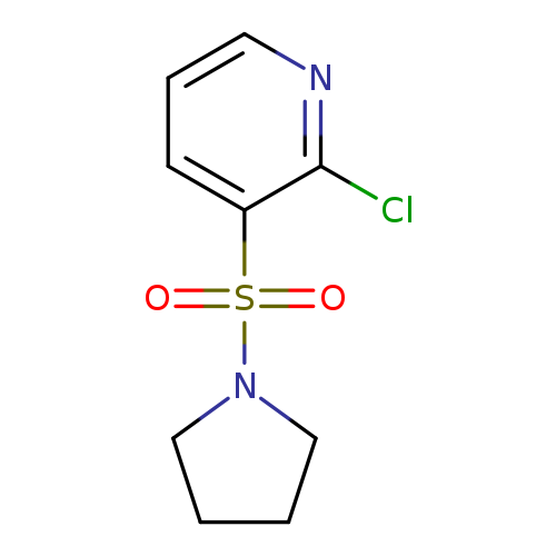 Clc1ncccc1S(=O)(=O)N1CCCC1