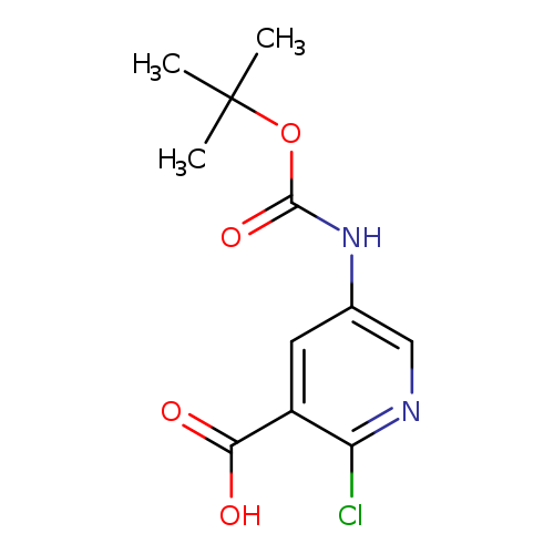 O=C(OC(C)(C)C)Nc1cnc(c(c1)C(=O)O)Cl