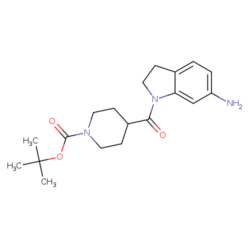 Nc1ccc2c(c1)N(CC2)C(=O)C1CCN(CC1)C(=O)OC(C)(C)C