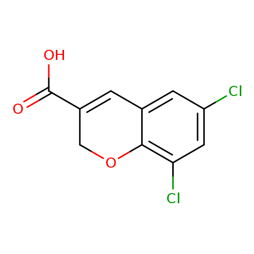 Clc1cc2C=C(COc2c(c1)Cl)C(=O)O