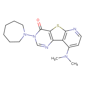 CN(c1ccnc2c1c1ncn(c(=O)c1s2)N1CCCCCC1)C
