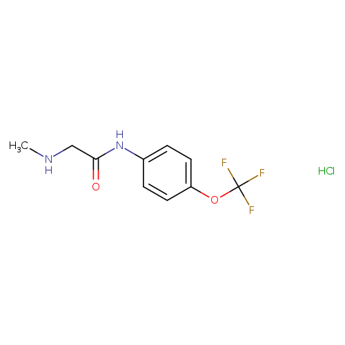 CNCC(=O)Nc1ccc(cc1)OC(F)(F)F.Cl