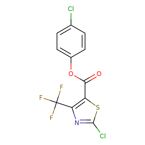 Clc1ccc(cc1)OC(=O)c1sc(nc1C(F)(F)F)Cl