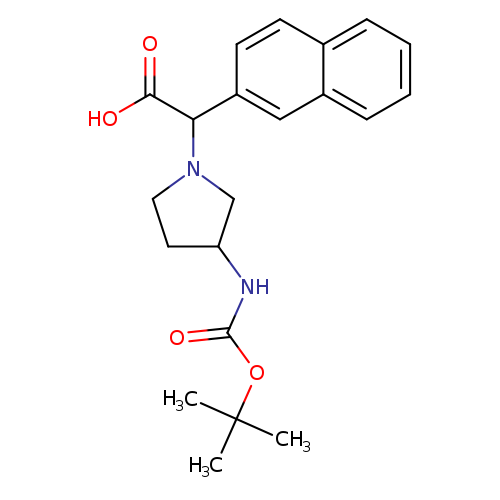 O=C(OC(C)(C)C)NC1CCN(C1)C(c1ccc2c(c1)cccc2)C(=O)O