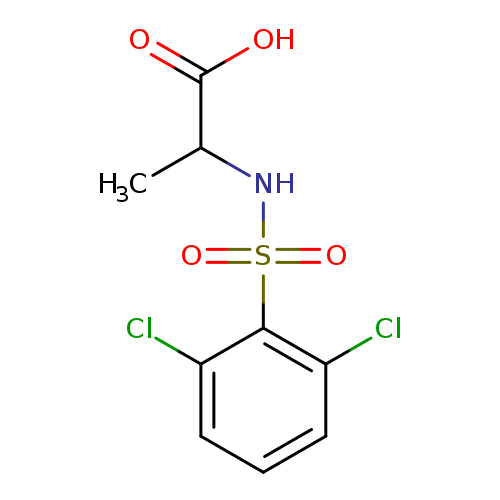 CC(C(=O)O)NS(=O)(=O)c1c(Cl)cccc1Cl