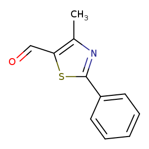 O=Cc1sc(nc1C)c1ccccc1