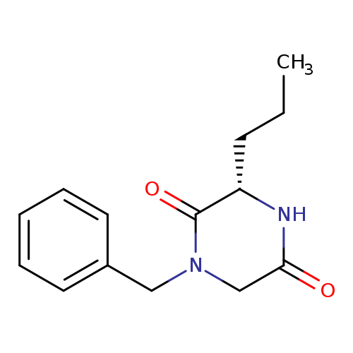 CCC[C@@H]1NC(=O)CN(C1=O)Cc1ccccc1