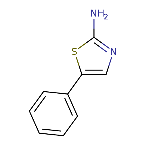 Nc1ncc(s1)c1ccccc1