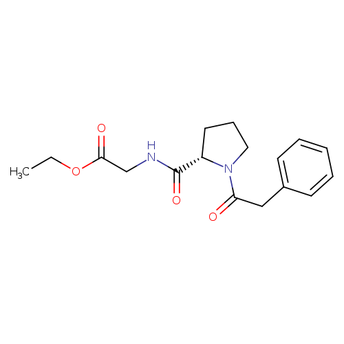 CCOC(=O)CNC(=O)[C@@H]1CCCN1C(=O)Cc1ccccc1