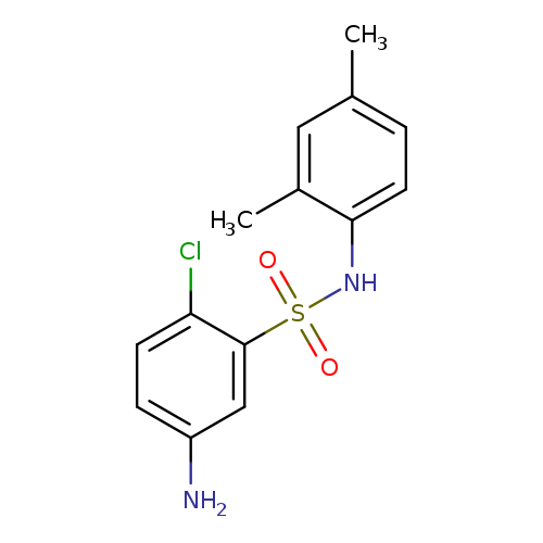 Cc1ccc(c(c1)C)NS(=O)(=O)c1cc(N)ccc1Cl