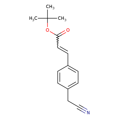 N#CCc1ccc(cc1)C=CC(=O)OC(C)(C)C