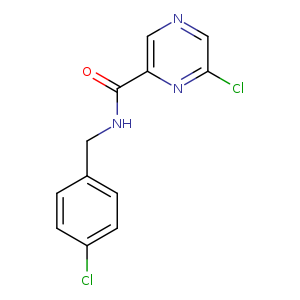 Clc1ccc(cc1)CNC(=O)c1cncc(n1)Cl