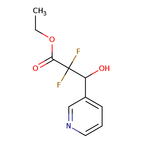 CCOC(=O)C(C(c1cccnc1)O)(F)F