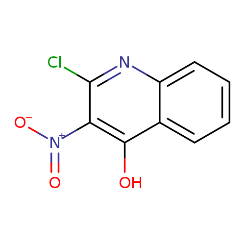 [O-][N+](=O)c1c(Cl)nc2c(c1O)cccc2