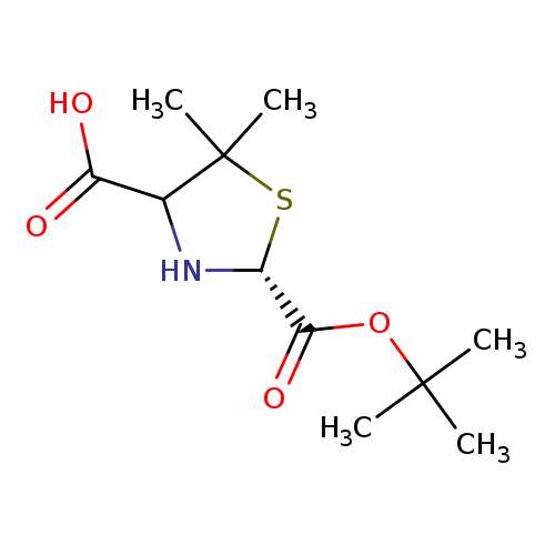O=C([C@@H]1NC(C(S1)(C)C)C(=O)O)OC(C)(C)C