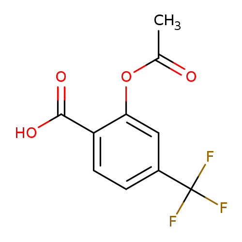 CC(=O)Oc1cc(ccc1C(=O)O)C(F)(F)F