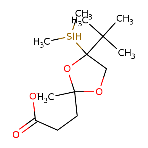 [O-]C(=O)CCC1(C)OCC(O1)([SiH](C)C)C(C)(C)C