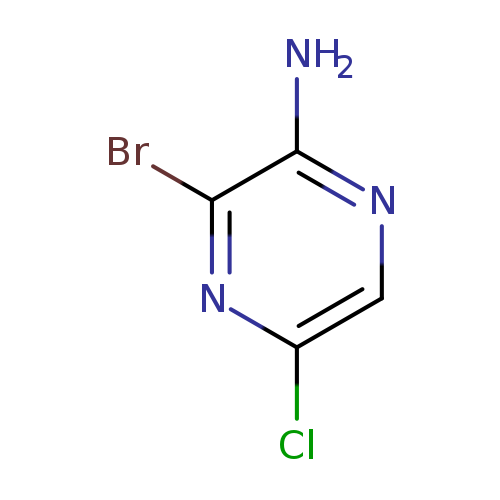 Clc1cnc(c(n1)Br)N