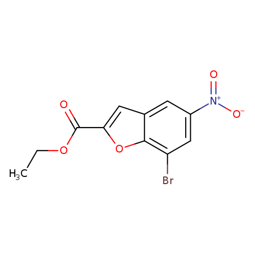 CCOC(=O)c1cc2c(o1)c(Br)cc(c2)[N+](=O)[O-]
