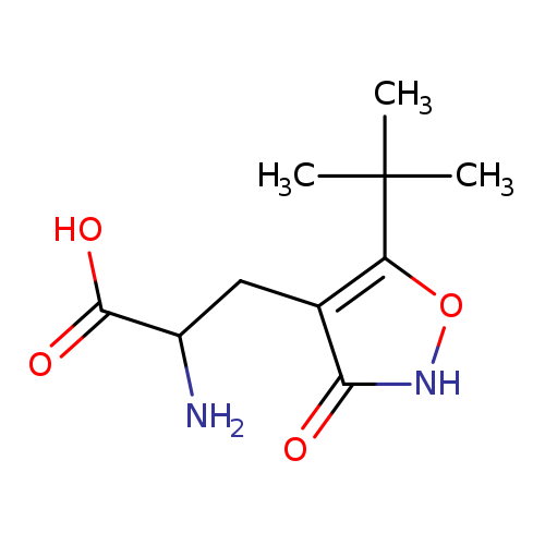 NC(C(=O)O)Cc1c(o[nH]c1=O)C(C)(C)C