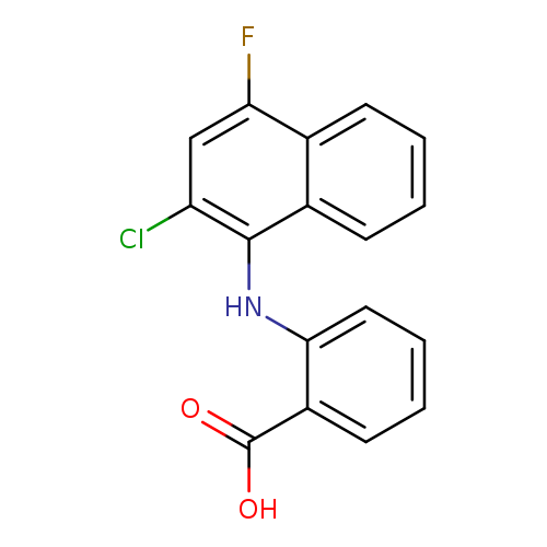 O=C(O)C1=CC=CC=C1NC2=C3C=CC=CC3=C(F)C=C2Cl